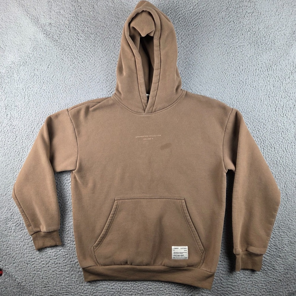Comfrt Womens Medium Brown Affirmation Collection Volume 9 Hoodie Good Days